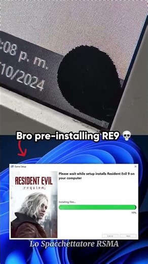 Bro is pre-installing Resident Evil Requiem🧟💀
