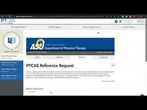2022-23 PTCAS Reference Request Update: Part 1