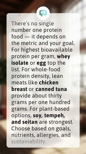 What is the no. 1 protein food?