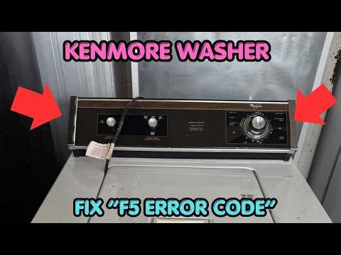 How To Fix Kenmore Washer F5 Error Code?