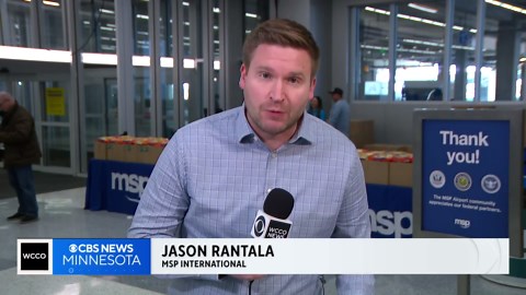 Emergency food boxes at MSP Airport helping federal workers