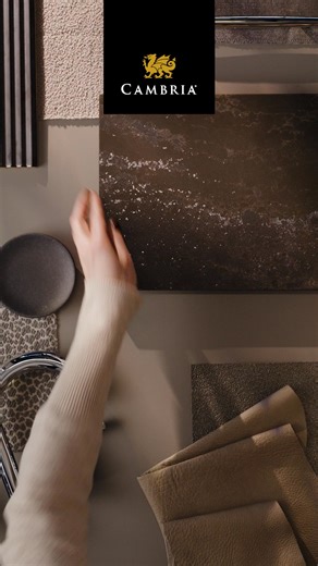 Remington Steel™ blends steel alloy veins with a Cambria Satin™ finish, creating a design that’s striking, modern, and unforgettable. | Cambria