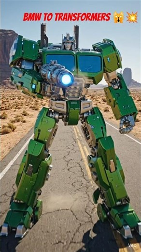 BMW💚 to Transformers #bmw #transformers #transformation #cars #supercars #ai #fyp #viral