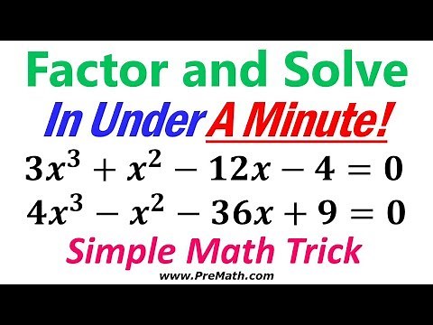 Can You Factor and Solve This Cubic Equation In Under a Minute? - Simple Math Trick