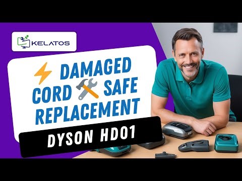How to fix ⚡damaged cord on Dyson HD01 dryer? 🛠️ Step-by-step cord replacement