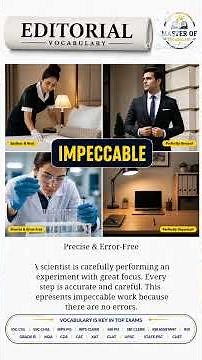 IMPECCABLE Explained with Visuals | English Word #englishvocabulary