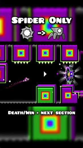 Can Spider Pass Robtop Ball Sections Part 4 #geometrydash