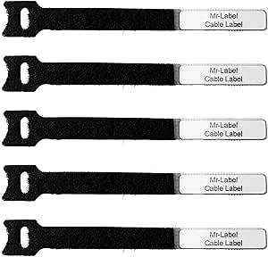 Mr-Label -1/2" Write on Cinch Straps - Reusable Fastening Cable Straps - Identify Quickly Cord Labels – Cable Organizer- for Data Centers|Telecom|MRO| Audio/Video Applications (50)