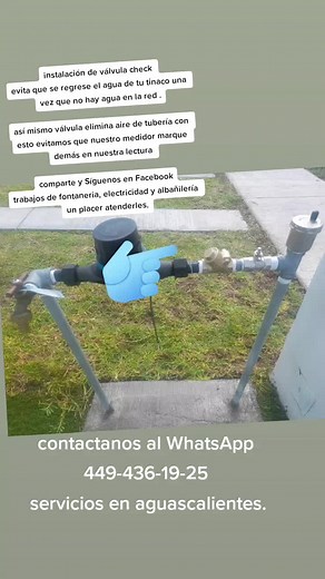 Instalación de válvula check para tinacos y medidores