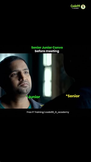Code99 IT Academy | Best Software Training Institute in Chennai on Instagram: "Support Looks Different at Every Level Work conversations between seniors and juniors aren’t just discussions they’re learning moments in disguise. One brings experience. One brings energy. 🧠 Follow for tech skills & placements Instagram | YouTube Shorts | Facebook 🌐 code99itacademy.com #OfficeLife #TeamWork #CorporateReality #ReelsIndia #WorkplaceHumor #ProfessionalLife #Relatable #Trending"
