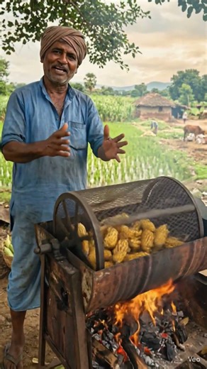 Amazing village trick to roast corn.