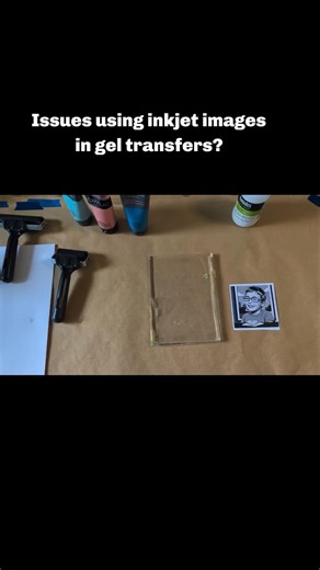 Inkjet image transfer to gel plate