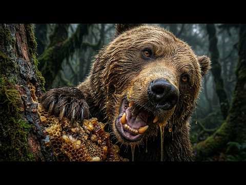 Massive Grizzly Bear in a Misty Forest | 4K Cinematic Nature ASMR