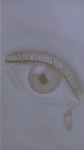 How to draw a realistic crying eye 😭 | pencil art tutorial #eyesketch #pencil