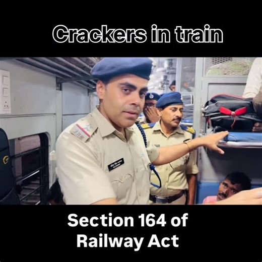 Ricky Ravindra Rajawat on Instagram: "Crackers in train #railway #reels #rpf #train #ticket #cracker #deewali"