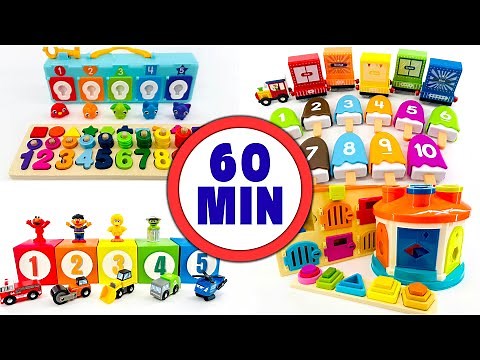 ULTIMATE 1 HOUR Educational Learning Video for Kids! Toddlers Learn to Count 1-10, Colors & Shapes