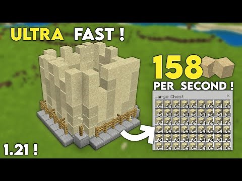 BEST 1.21 INFINITE SAND FARM in Minecraft Bedrock! (158 Sand Per Second)