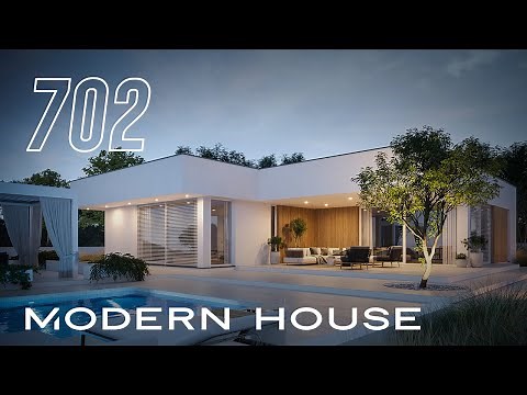 Projekt domu parterowego z płaskim dachem - MODERN HOUSE NewHouse 702