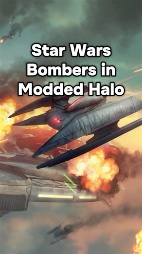 Flying Star Wars Ships in modded Halo Reach - Hyena Bomber #halo #gaming #starwars