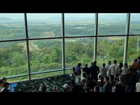 View of North Korea from Dora Observatory in Puja, South Korea