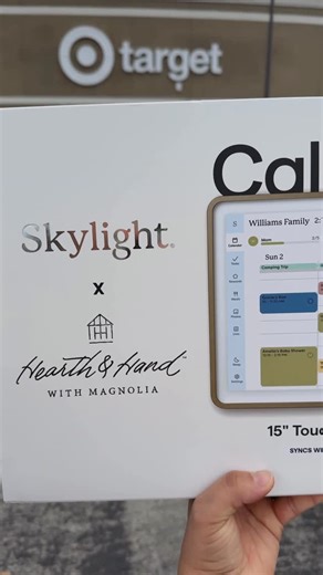 targetdoesitagain on Instagram: "If you’re looking to start the new year off on a fresh, organized foot, we’ve got the perfect thing! @myskylight and @hearthandhand_magnolia have teamed up to create their most elegant Calendar yet, and it’s only available from @target! Set in an antique brass frame and pre-loaded with 6 custom screensavers inspired by the Heart and Hand aesthetic, this Skylight Calendar is both stunning and functional, and uses the newest hardware for a seamless experience. Give