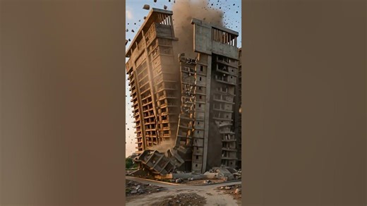 A building collapse 😱😥. #foryou #youtubeshorts #architecture #construction #shorts #shortsfeed