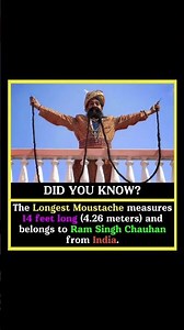 World’s Longest Moustache — 14 Feet! 🇮🇳✨ | Guinness World Record