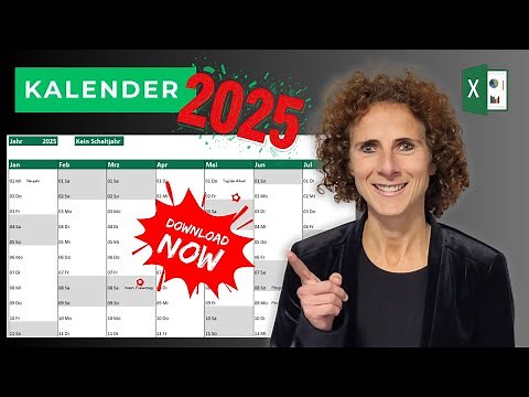 2025 Excel Kalender - Dynamisch, übersichtlich und mit Feiertagen!