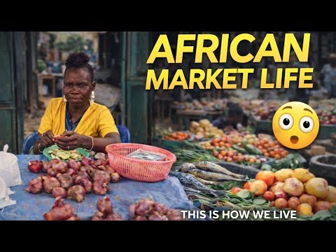 Life Inside a Local African Market 🌍 | Food, Fish & Daily Living