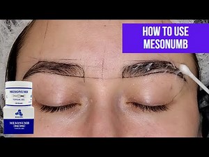 How to apply Mesonumb. First numbing cream for Permanent makeup