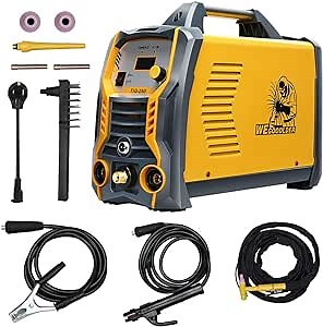 Tig Welder Welding Machine - 110/220V Dual Voltage Tig/Stick/Arc Welder 250 Amp Tig Welding Machine with Electrode Holder Work Clamp Torch