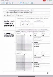 PreCalculus Unit 3.2 Graphing Power Functions with Rational Exponents.mpg