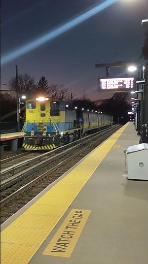 MTA LIRR M3 laser train passing Stewart Manor station