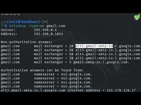 How to Find IP Address of Websites Nslookup Kali Linux