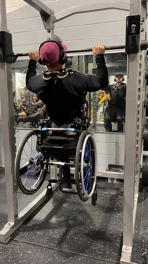 Wheelchair Pull Ups with 45lb Chain