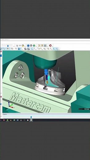5th Axis Milling Impeller Floor Surface #mastercam #cncmachine