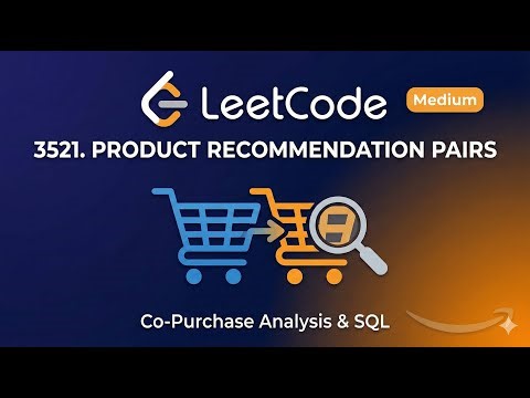 Master Self Joins Analytics|LeetCode 3521 Product Recommendation Pairs|Amazon SQL Interview Question