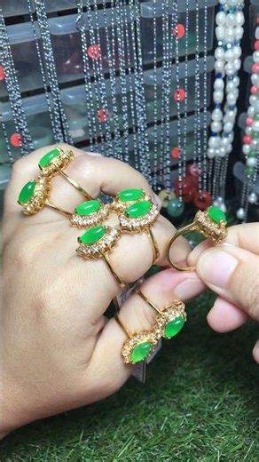 🔮CODE: PG918 Jade & Gold Plated Ring Size 15/15/15/16/16/16/16/16/16/16