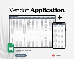 Vendor Application Tracker Google Sheets, Craft Fair Organizer, Market Vendor List Log, Small Business Event Planning Sheet Google Sheets - Etsy