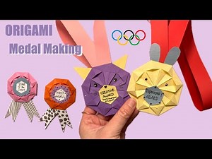 DIY Cute Origami Medals: Neck Medal & Badge-Shaped Medal | Easy Paper Craft Tutorial
