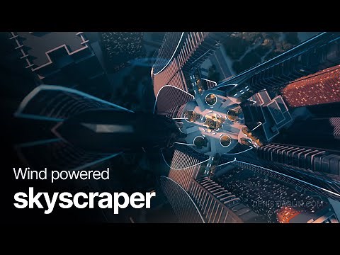 Modern architectural solution of the Wind Powered Skyscraper (WPP) 2022-2023