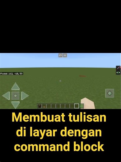 tutorial cara membuat tulisan di layar dengan command block