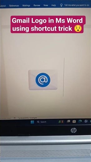 Gmail Logo in Ms Word using shortcut trick 😯#shorts #shortcutkeys #msword #exceltips