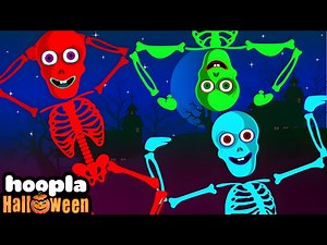 Ten Looney Skeletons 🎃 Spooky Scary Skeleton Songs | Hoopla Halloween