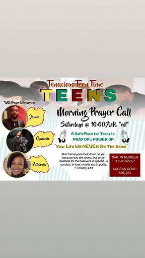 Please don’t forget tomorrow morning prayer line , also at noon the prayer line will be open. Wednesday night Bible study and on Saturday Bible study for our children | Bishop Edgar Gaines