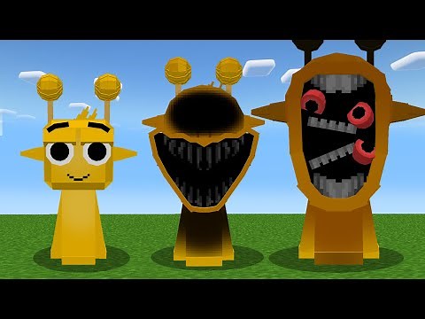 All Simon Yellow Sprunki Phase 1-9 Addon in Minecraft