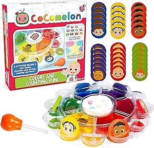 Cocomelon Color Science Kit - 5 Kids Science Experiments of Mixing, Sorting and Counting - Color Chemistry Lab Set for Kids - Educational Learning STEM Science Kits