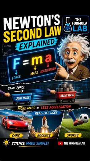 ✅ NEWTON’S SECOND LAW EXPLAINED | THE FORMULA LAB | #newtonssecondlaw