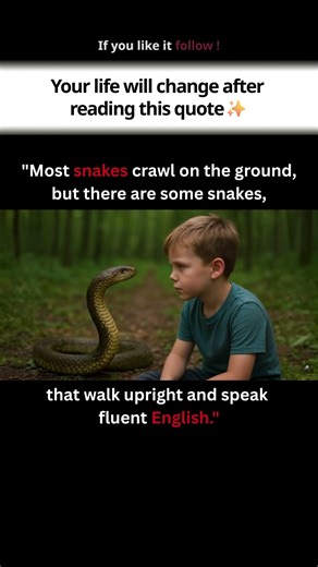 Beware the Snakes That Speak Like Humans #quotes #life #motivation