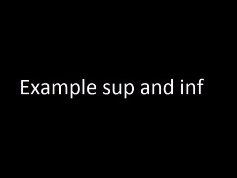 Example sup and inf